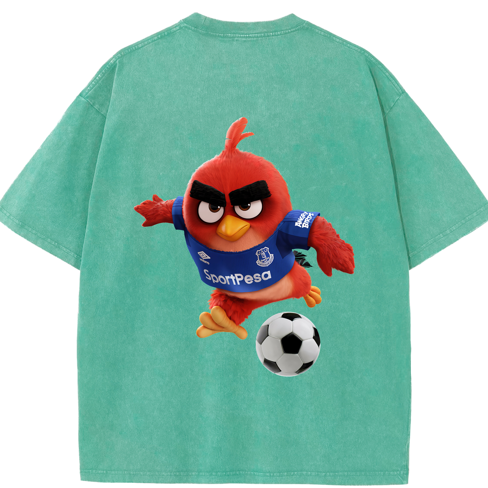 （画像用） Angry Birds アングリーバード 綿100% ヴィンテージ風 半袖Tシャツ（背面プリント）